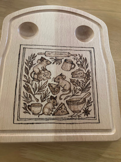 Beech Dippy Egg Board ( or Pizza Board )