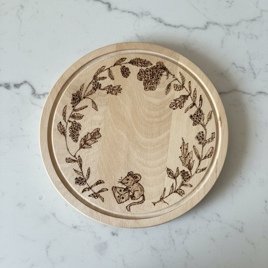 Round Beech Cheeseboard
