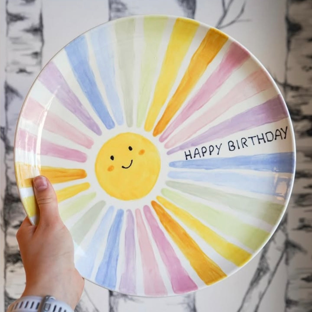 Cake Plate Painting With Beespoke Pottery - Saltburn - 6th September
